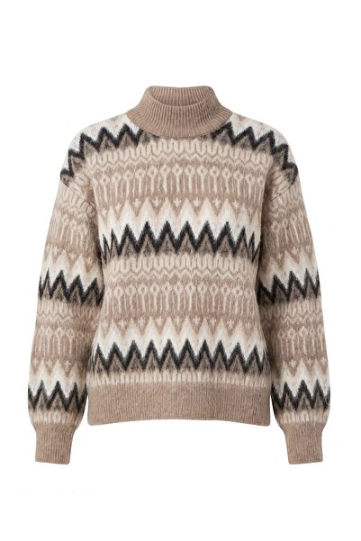 Trendyol Collection Pulover din tricotaj cu textură moale și model geometric ...