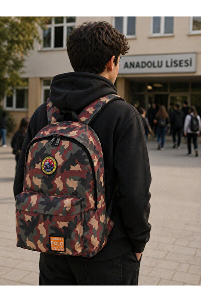 Cambridge Polo Club Unisex Patterned School and Daily Use Backpack