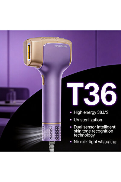 KINSEI BEAUTY T36 Laser Hair Removal Ice Cool Painless 999999 Flashes Dual Sk...