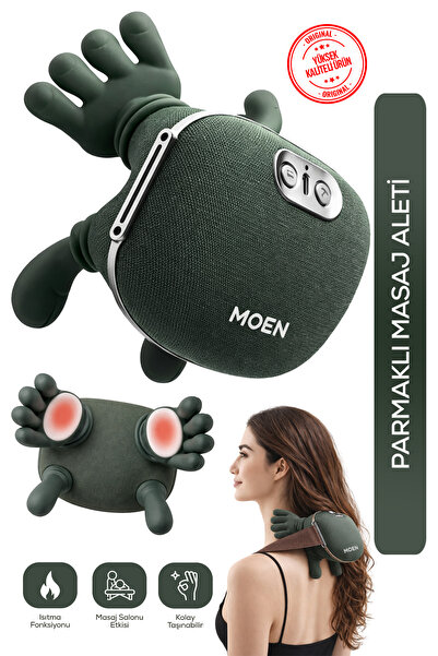 Parmakla Yoğuran El Hissi Sunan Isıtmalı Masaj Aleti (Taşınabilir,Şarjlı) | Boyun,Sırt,Omuz,Bacak