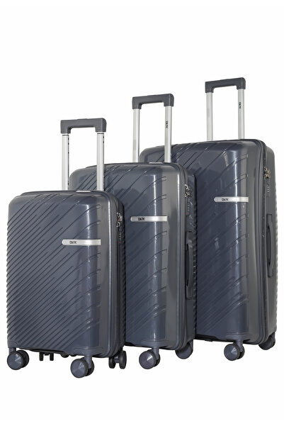 KTMC 3-Piece Polypropylene Luggage Set (20″/24″/28″) Carry-On & Checked Suitc...