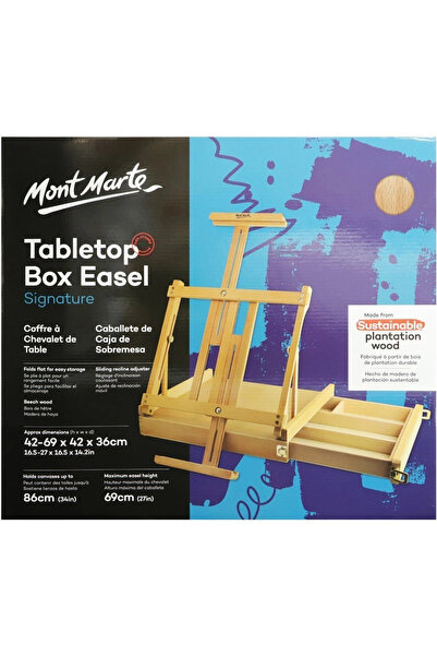 Mont Marte Masa Üstü Şövale Box- Kayın- Signature