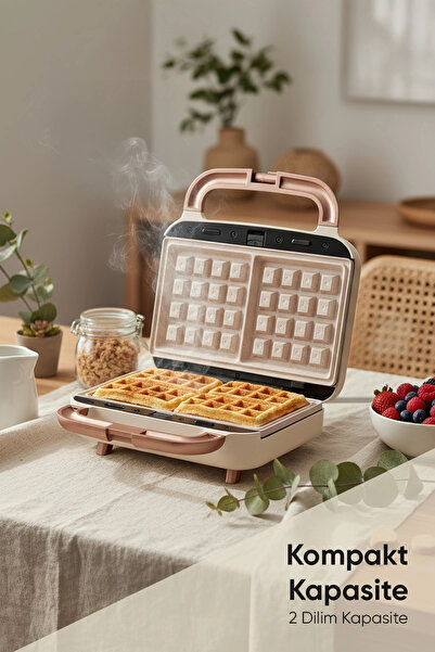 Fressi Tost Ve Waffle Makinesi | Çıkarabilir Yapışmaz Plakalı | 3 Ayrı Plaka |