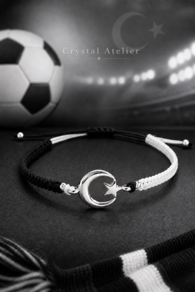 Crystal Atelier Black and White Moon Star Fan Bracelet