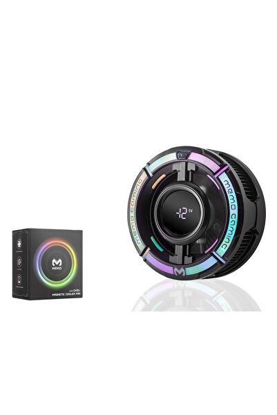HADRON CX15 Manyetik Telefon Soğutucu Fan 15W RGB Isı Göstergeli Siyah