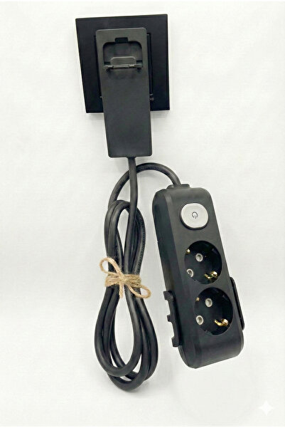 Gündüz Elektromarket Ultra İnce Fişli Uzatma Kablosu 2’li Anahtarlı (3M)dar A...