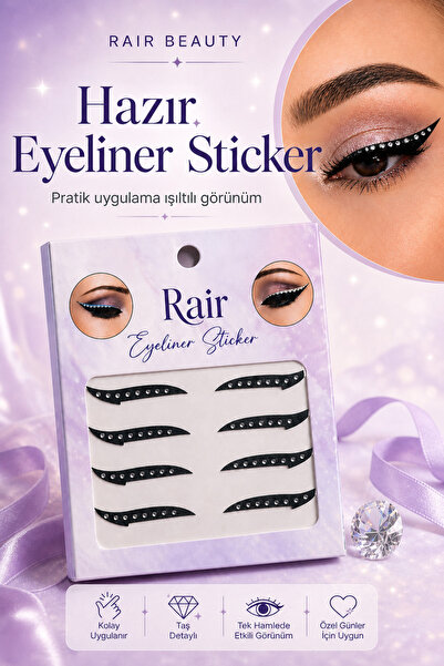 RAİR BEAUTY Hazır Yapışkanlı Eyeliner Sticker Eyeliner 4 çift