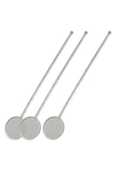PRİVATE 250 Pieces Plastic Cocktail Stirrer Transparent Round Stick Spoons