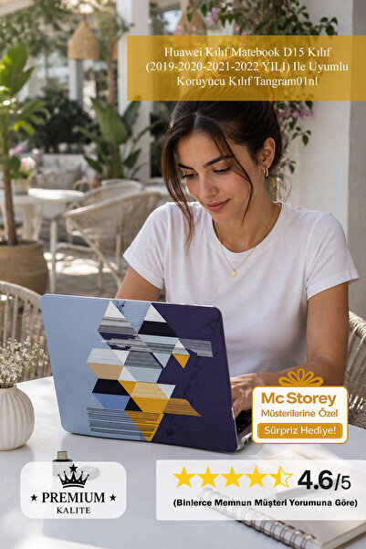 SyncCase Huawei Kılıf Matebook D15 Kılıf (2019-2020-2021-2022 YILI) Ile Uyuml...