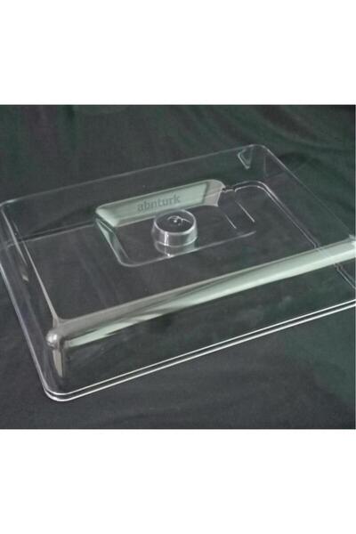 abnturk Yüksek Kaliteli Plastik Dikdörtgen 29×20 cm Fanus Kabı Kapağı