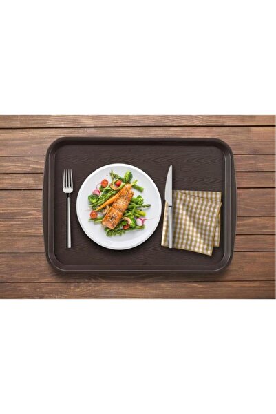 Store Büyük Boy Siyah Plastik Tepsi 53 x 37 cm