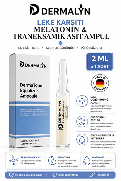 DERMALYN 7’li Cilt Bakım Seti Kırışıklık Leke Somon DNA Kök Hücre Botoks Etkili Ampul Serum Dermaroller