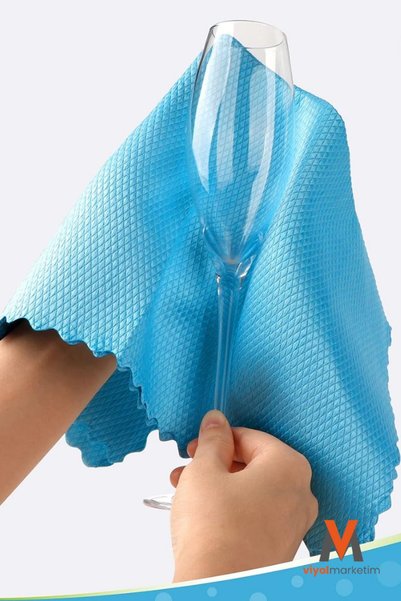viyolmarketim Microfiber Magic Glass and Mirror Cleaning Cloth (30 X 40CM) (2 Pieces)