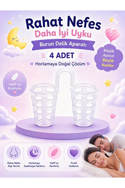 optana 4 ADET Rahat Nefes Alıp Verme Uyku Horlama Önleyici Azaltıcı Burun Del...