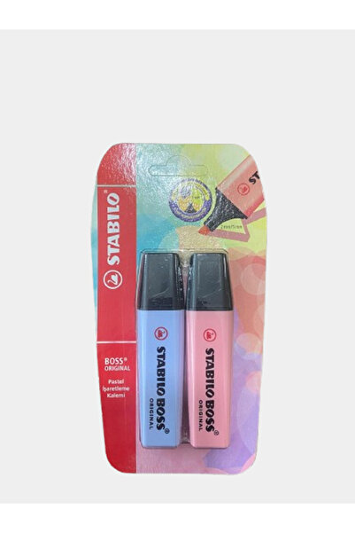Stabilo BOSS ORIGINAL Pastel Renk Fosforlu Kalem 2'li Blistr