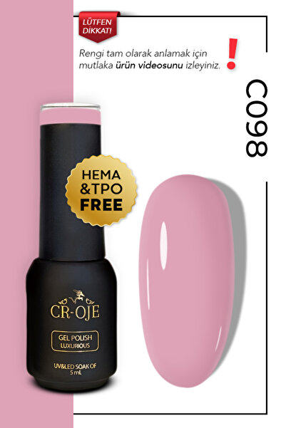 CROJE KALICI OJE Kalıcı Oje C098 - Pembe ( 5 Ml)
