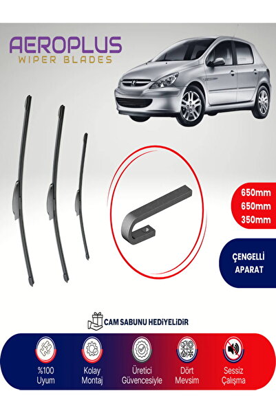 Aeroplus Peugeot 307 Ön Arka Muz Silecek Takımı 2001-2004