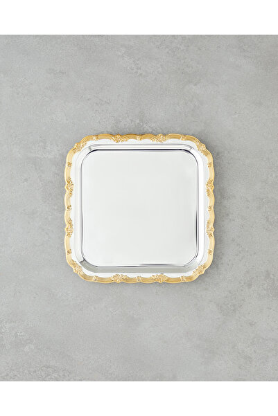 English Home Glint Metal İkram Tepsisi 20x20 cm Gold-Silver
