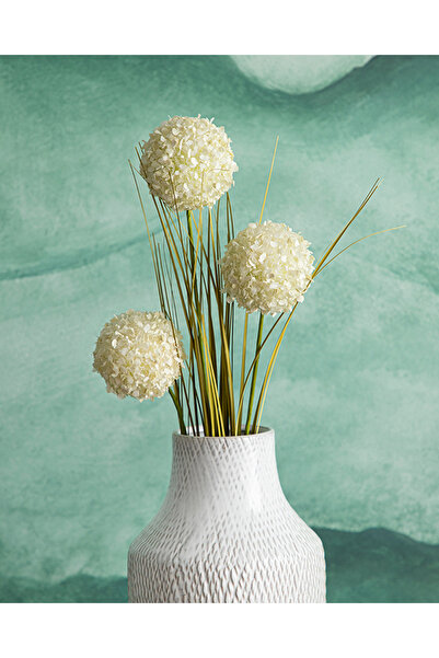 English Home Grass Bush Tek Dal Yapay Çiçek Krem