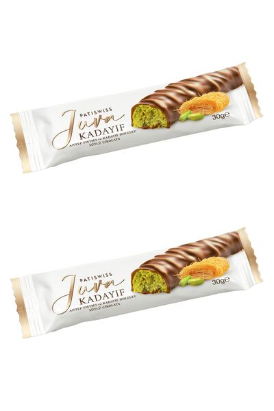 Patiswiss Juva Antep Fıstığı ve Kadayıflı Dubai Çikolatası Bar, 30G x 2 Adet
