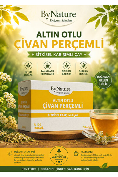 Bynature Altınotlu Civan Perçemli bitkisel karşımlı Çay 30 Şaset