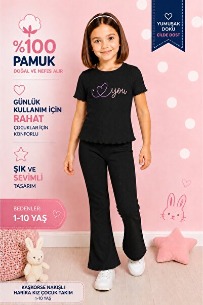 KAMİKAM Set minunat pentru fete - Camisole brodat, 1 mărime mare, mărime mică