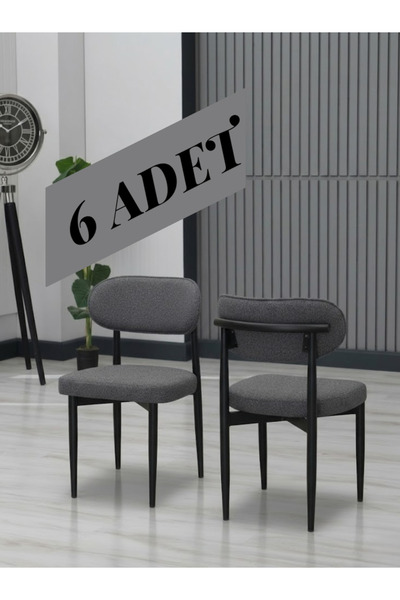 JoyMassa POLO SANDALYE SİYAH AYAKLI (6 ADET)