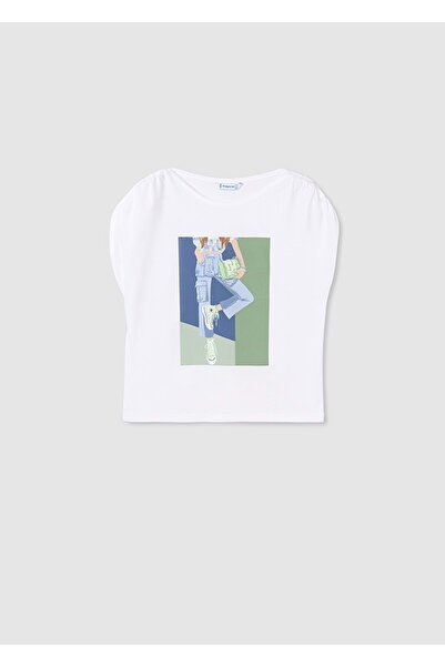 MAYORAL Girl's Child Tshirt White