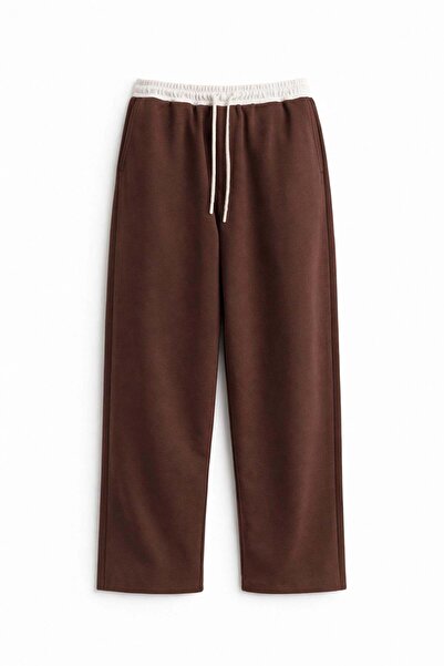 VAMOSCLO Baggy Fit Eşofman Alt Kahve
