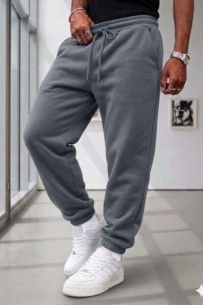NO 601 Pantaloni de trening Jogger cu talie înaltă Nardogrey, fleece gros, cu...