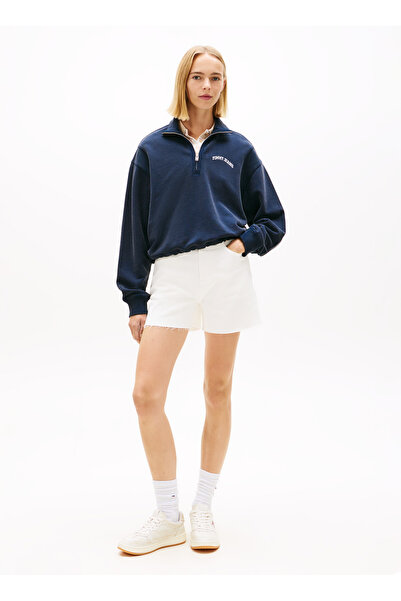 Tommy Jeans Beyaz Kadın Denim Şort MOM SHORT BJ4199
