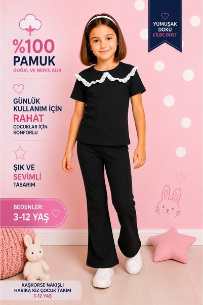 KAMİKAM LOVELY COLLAR LOVELY PRETTY SUMMER GIRL'S SUIT (1-2 SIZES RECOMMENDS ...