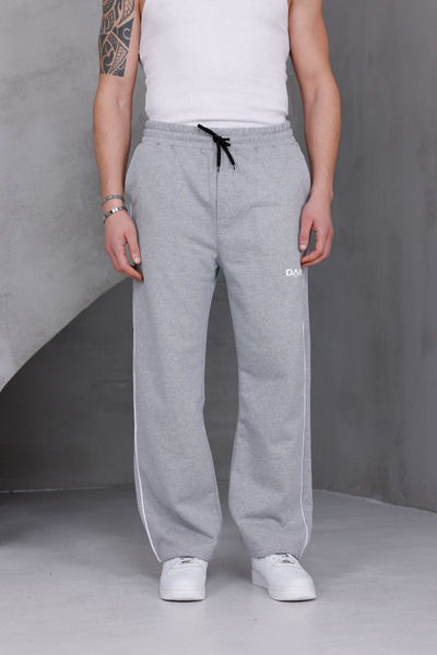 DARK MODA Erkek Şeritli Baskılı Oversize Baggy Eşofman