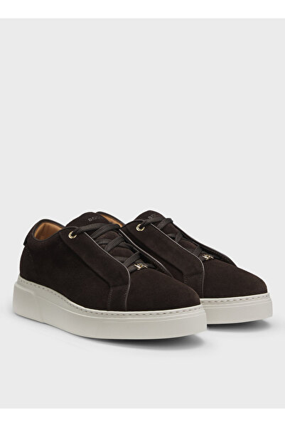 BOSS Kahverengi Kadın Deri Sneaker Gabry_Tenn_sdltW