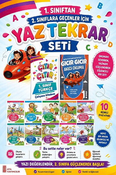 Ata Yayıncılık 1.Sınıftan 2.Sınıfa Geçenler İçin Hızlı Okuma ile Çıtır Türkçe...