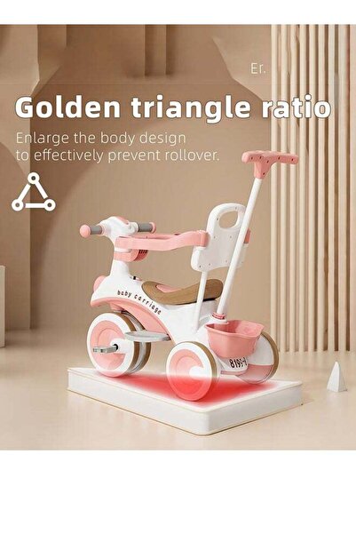 Arabest 4-in-1 Kids Tricycle, Foldable Pedal Bike with Push Handle & Storage ...