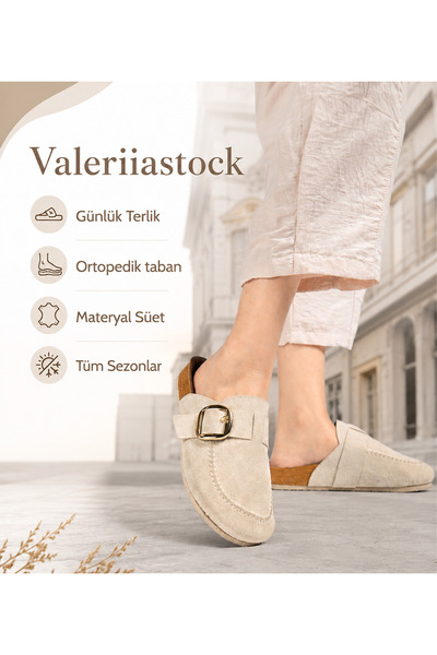 Valeriiastock شباشب نسائية جديدة للموسم الجديد بإبزيم مغلق ونعل مريح لتقويم ا...