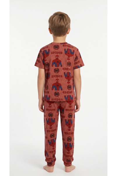 levanapajamas Spider-Man Cotton Pajamas Red Boy