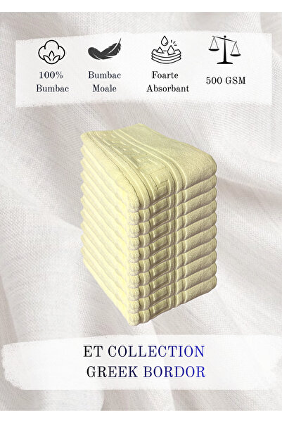 ET Collection Set 10 prosoape grecești, 70x130 cm, 500 GSM, 100% bumbac pakis...