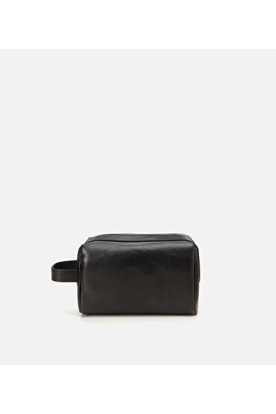 Hotiç Men's Leather Black Handbag