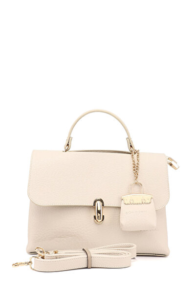 GÖNDERİ(R) Women's Beige Long Strap Hand and Shoulder Bag