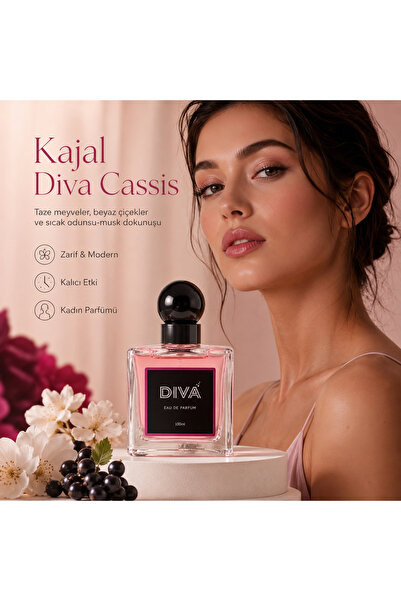KAJAL Diva Cassis Greyfurt Mandalina Çiçeksi Woody Musky Kadın Parfüm Edp 100 ml