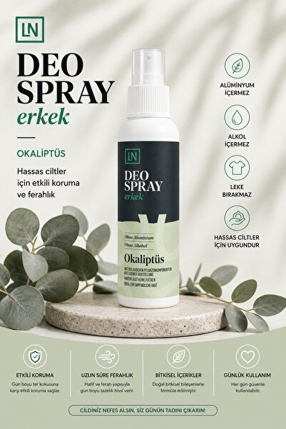 LaNaturel Doğal Deo Sprey Erkek Okaliptüs - Alüminyumsuz, Temiz İçerik - 50 ml