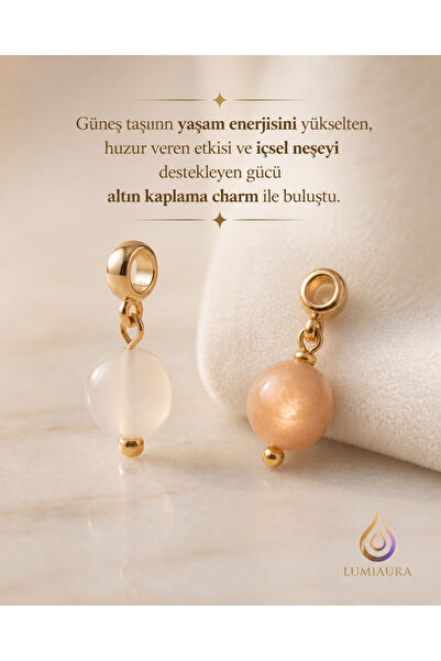 LUMİAAURA ALTIN KAPLAMA GÜNEŞ TAŞI CHARM