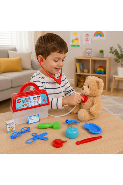 Zuzu Toys Çantalı Doktor Seti 4090-Şeffaf