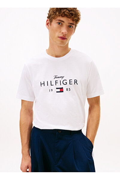 Tommy Hilfiger Beyaz Erkek Logo Baskılı T-Shirt MW0MW41455YBR_BRAND LOVE BIG ...