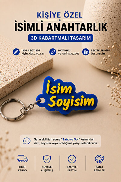 ZifiriArts Kişiye Özel İsimli Anahtarlık