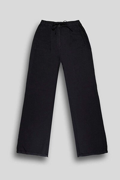 GMG FIRENZE Oversize Women's Woven Trousers with Lace-Up Pocket Detail