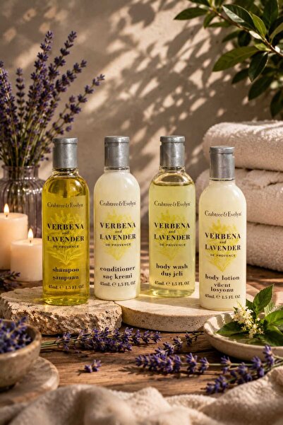 crabtree evelyn Crabtree & Evelyn's Verbena & Lavender 4 'lü Saç Ve Vücut Bak...