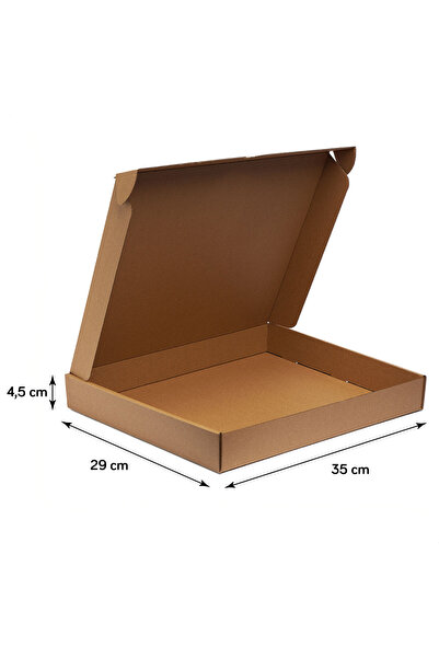 Kutufix Karton Kutu 35 x 29 x 4,5 cm - 25 Adet Kilitli Kargo Kutusu